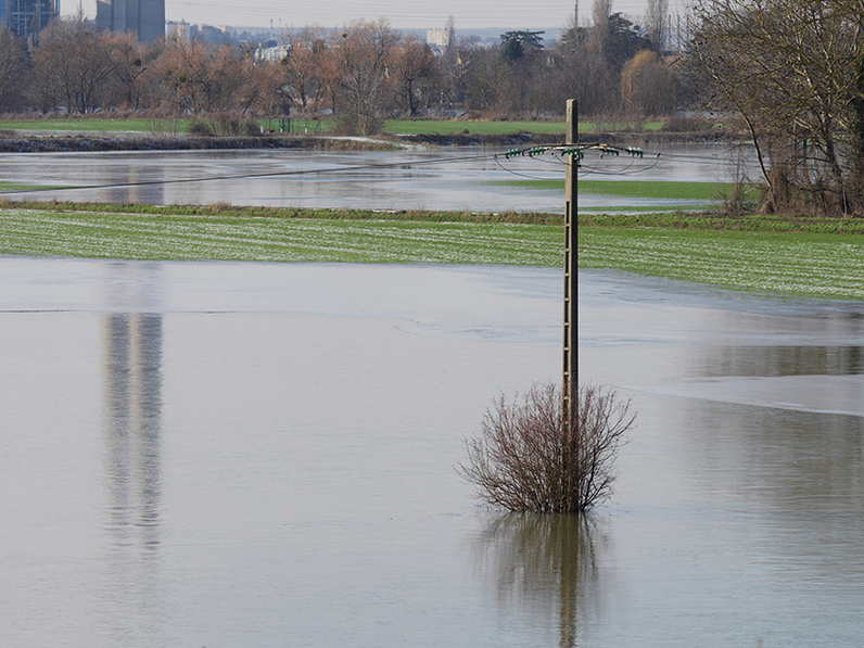 Plaine agricole inondée à Mezières-surSeine © Laurent Kruszyk, Région Île-de-France.